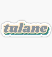 Tulane University Retro Sticker Sticker