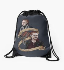 Always been a storm Drawstring Bag