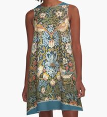 William Morris Pattern Birds and Flowers A-Line Dress