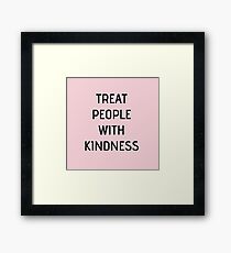 Harry Styles - Treat People With Kindness (all pink) Framed Print