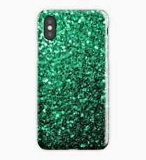Beautiful Emerald Green glitter sparkles iPhone Case/Skin