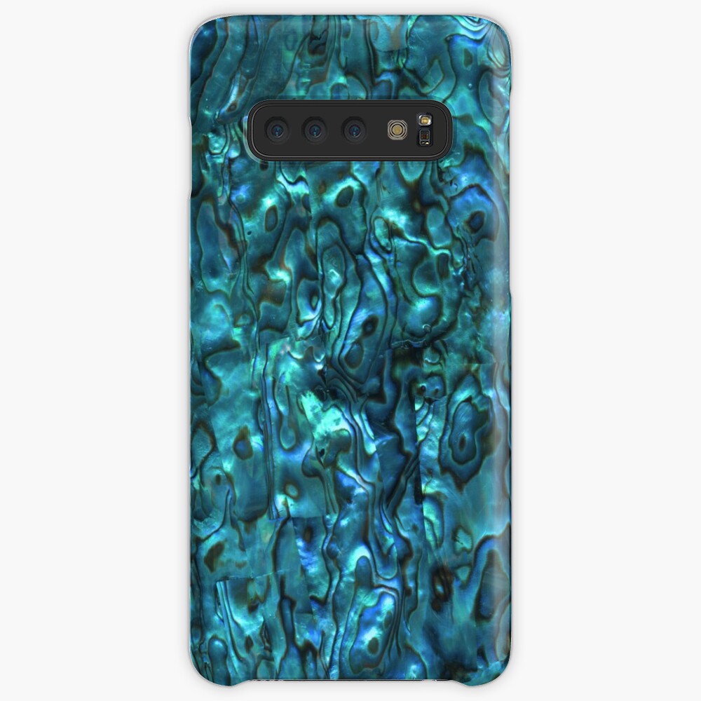 Abalone Shell | Paua Shell | Seashell Patterns | Sea Shells | Cyan Blue Tint | Samsung Galaxy Snap Case