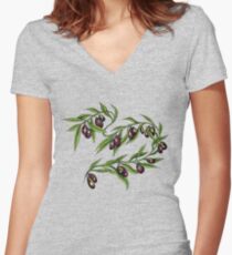 Olive Branch t-shirt Women's Fitted V-Neck T-Shirt
