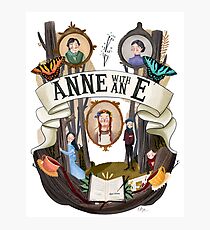 Anne with an illustration Photographic Print