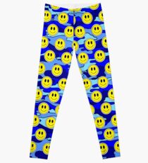 Smiley-Blau-Tarnung Leggings