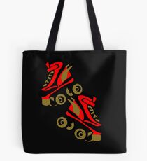 Cool golden roller skates Roller Derby Tote Bag