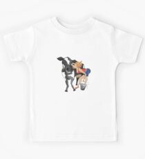 Dairy Cow Girl with milking bucket Kids Tee