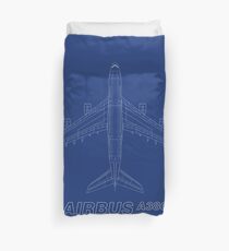 Airbus A380 Blueprint Plan View Duvet Cover