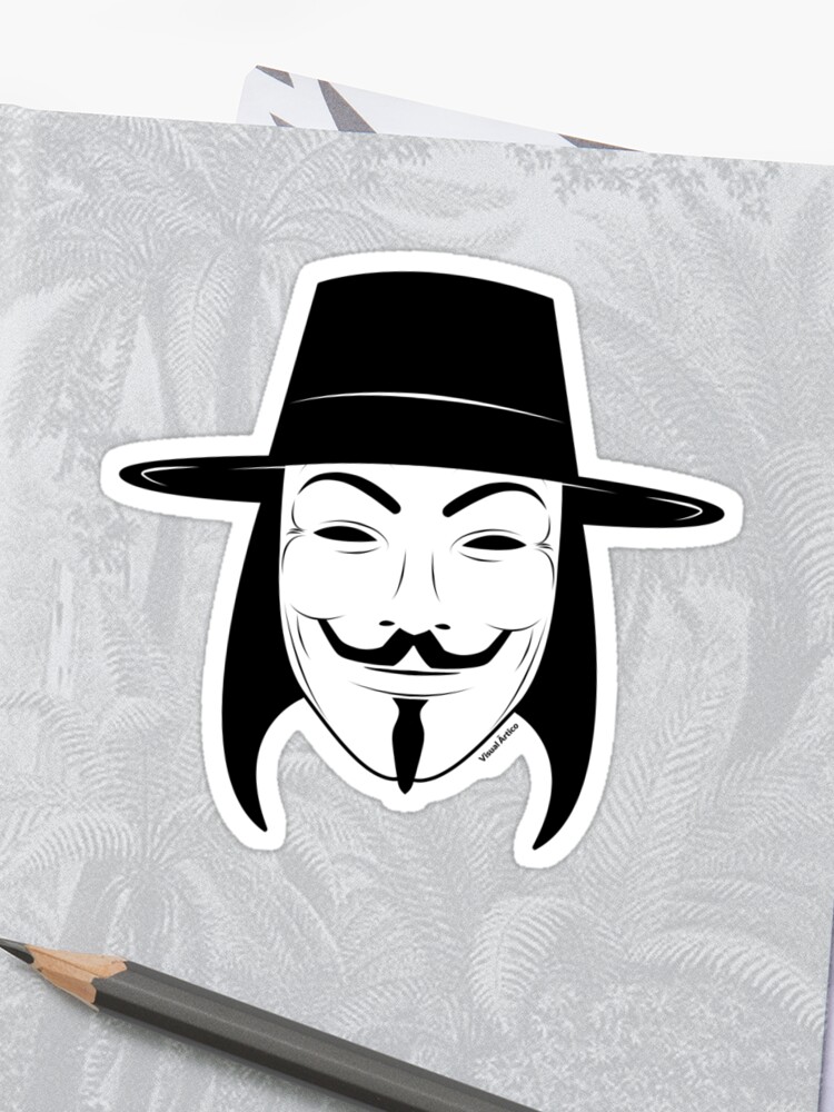 V For Vendetta Sticker By Visualartico Redbubble