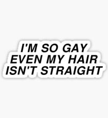 Ich bin so schwul, sogar meine Haare sind nicht gerade Sticker