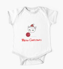 Meow Christmas - ball of wool One Piece - Short Sleeve