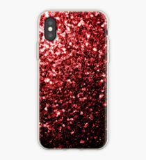 Schöner Glamour Red Glitter funkelt iPhone-Hülle & Cover