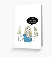 Pinot Grigio Greeting Card