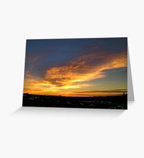 Early traffic sunrise. Greeting Card