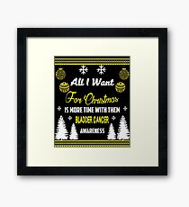Support Bladder Cancer Awareness Christmas Design Framed Print