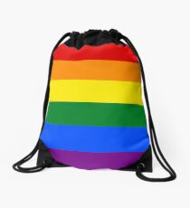 Gay Pride Rainbow Flag Drawstring Bag