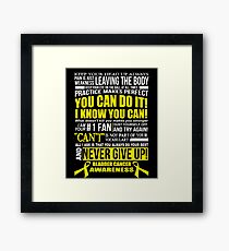 Support Bladder Cancer Awareness Design Framed Print