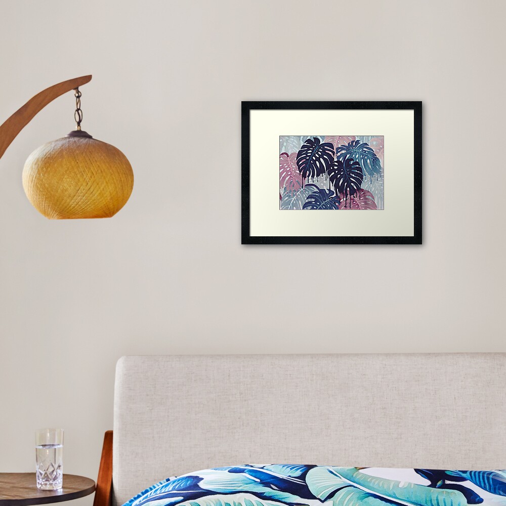 Monstera Melt Framed Art Print