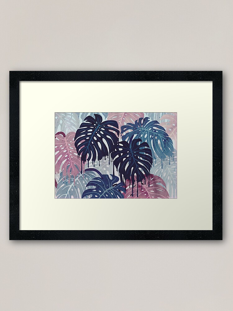 Alternate view of Monstera Melt Framed Art Print