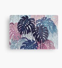 Monstera Melt Metal Print