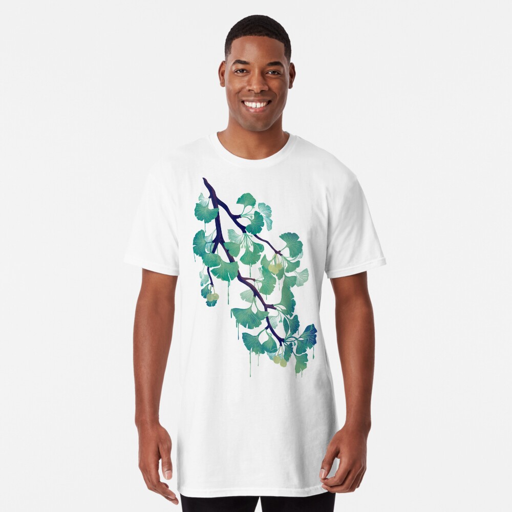 O Ginkgo (in Green) Long T-Shirt