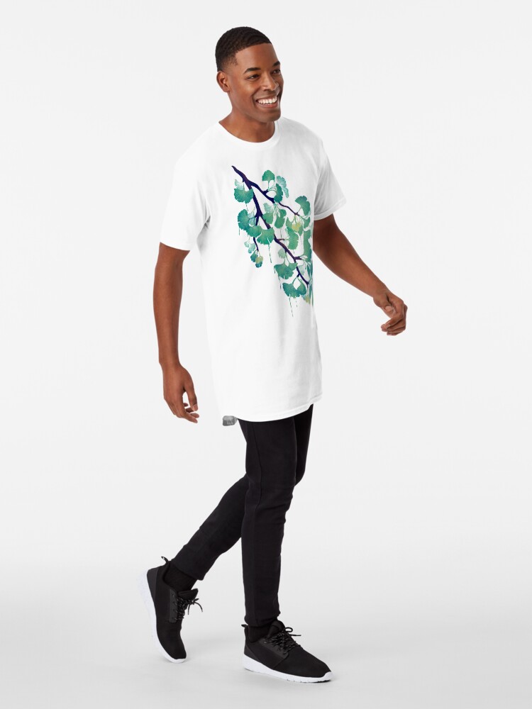 Alternate view of O Ginkgo (in Green) Long T-Shirt