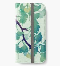 O Ginkgo (in Grün) iPhone Flip-Case/Hülle/Skin