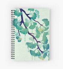 O Ginkgo (in Green) Spiral Notebook
