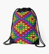 Rainbow Mosaic Drawstring Bag