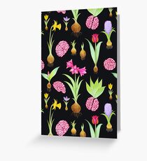 Spring Bulbs and Brains Greeting Card