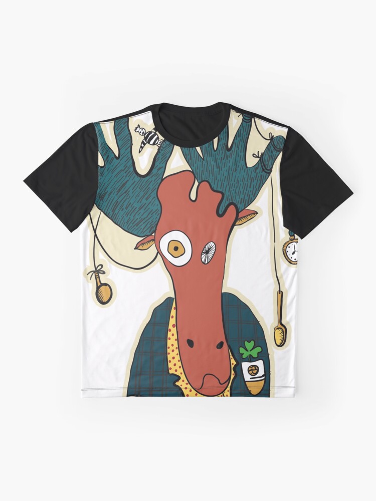 Alternative Ansicht von Elch Grafik T-Shirt