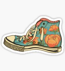 colored pattern gym shoes Sticker