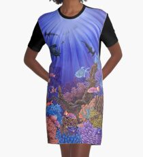 Underwater coral reef Graphic T-Shirt Dress