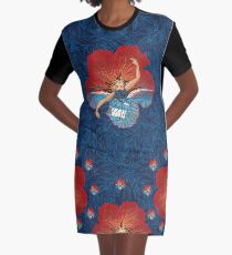 Flower Hawaii Pele Graphic T-Shirt Dress