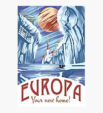 Visit Europa Space Travel Style Photographic Print