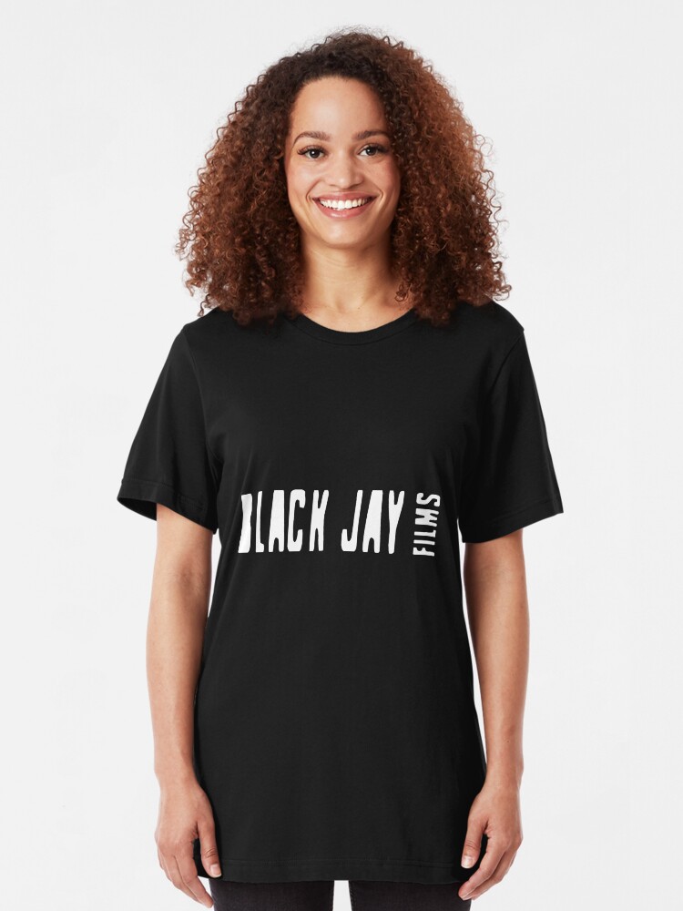 Alternate view of Black Jay Films Logo white T-shirt Slim Fit T-Shirt