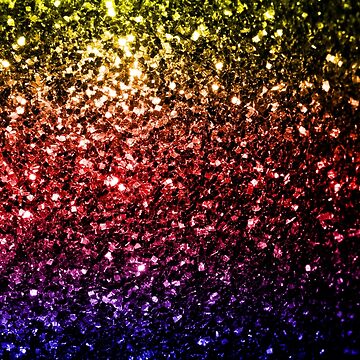 Rainbow yellow red purple colorful faux sparkles (Photo of Glitter - Not  Reflective) Sticker for Sale by PLdesign