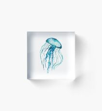 Watercolor Jellyfish Acrylic Block