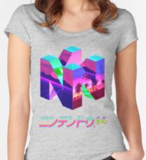 Nintendo 64 Vaporwave Women's Fitted Scoop T-Shirt