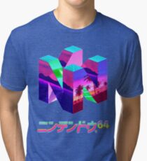 Nintendo 64 Vaporwave Tri-blend T-Shirt