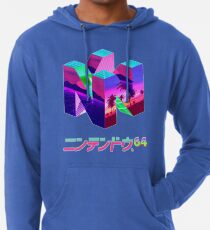 Nintendo 64 Vaporwave Leichter Hoodie