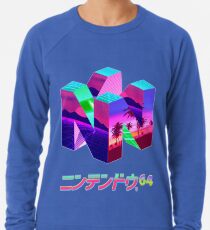 Nintendo 64 Vaporwave Leichtes Sweatshirt