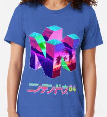 Nintendo 64 Vaporwave Tri-blend T-Shirt