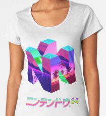 Nintendo 64 Vaporwave Premium Rundhals-Shirt