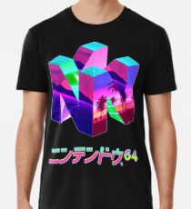 Camiseta premium para hombre Nintendo 64 Vaporwave