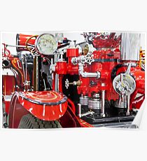 Vintage Firetruck Poster