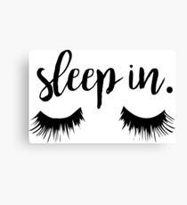 Sleep In Eyelash Print Canvas Print