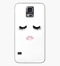 Eyelash Lip Print Case/Skin for Samsung Galaxy