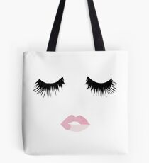Wimpern Lippendruck Tote Bag