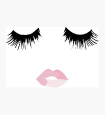Eyelash Lip Print Photographic Print